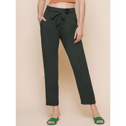 BAESD Women Solid Relaxed High-Rise Trousers-picture-36