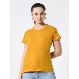 BAESD Women Solid Round Neck Cotton T-shirt-picture-23