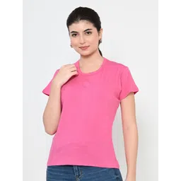 BAESD Women Solid Round Neck Cotton T-shirt-picture-25