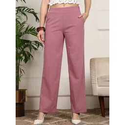 BAESD Women Striped Acrylic High-Rise Trousers-picture-14