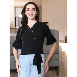 BAESD Women V-Neck Bell Sleeve Top-picture-20