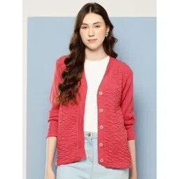 BAESD Women V-Neck Woollen Cardigan-picture-32