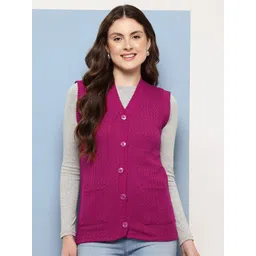 BAESD Women V-Neck Woollen Cardigan-picture-36
