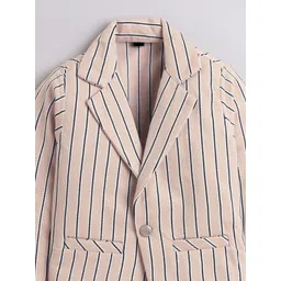 baesd FOURFOLDS Boys Striped Blazer, Trousers & T-Shirt 3-Piece Party Suits image 3