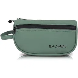 bag-age 6002 Travel Toiletry Kit for Men & Women | Water Resistant Cosmetics Pouch | Multiple Compartment | Durable Zipper Shaving Kit & Travel Accessories Bag for Unisex (Olive Green)-picture-45