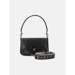 BAGATT Black Nova Animal Effect Leather Cross Body Bag-picture-23