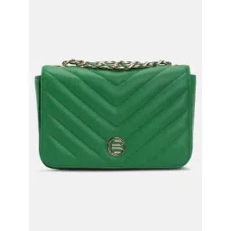 BAGATT Dark Green Leather Quilted Sling Handbag-picture-17