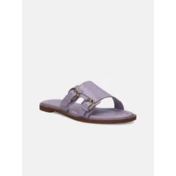 BAGATT Goldy Buckle Detailed Leather Open Toe Flats-picture-23