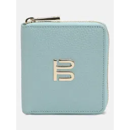 BAGATT Light Green Leather Solid Zip Around Wallet-picture-27