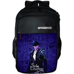 bagbros Solo Leveling Anime Printed Backpack Jin Woo Printed Laptop Bagpack | 30L Solo Leveling Anime Sung Jin Woo Waterproof Multi-Storage Designer Bag, School, Laptop Backpack-picture-21