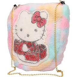 bagcouture Cute Heart Shaped Fur Bag for Kids | Soft & Fluffy Shoulder Bag for Girls | Adorable Mini Crossbody Plush Purse | Ideal for Birthday Gifting, Dress-Up, Travel & Daily Use-picture-22