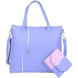 baggit Women's Movo Tayet Combo Bag and Wallet- Purple-picture-10