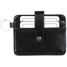bagneeds ltra Slim Leather Wallet Credit Card Holder Black Color for Men or Women-picture-10