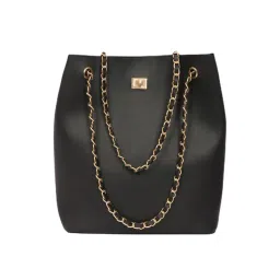 Bagsy Malone Black Solid Medium Shoulder Handbag-picture-18