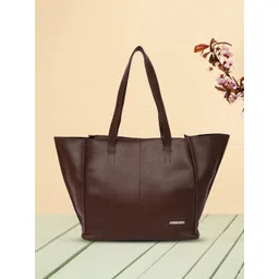 Bagsy Malone Brown Solid Tote Bag-picture-22