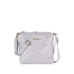 Bagsy Malone Grey Textured Small Sling Handbag-picture-26