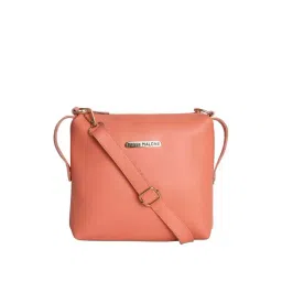 Bagsy Malone Peach Solid Medium Sling Handbag-picture-33