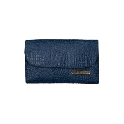 Bagsy Malone Stylish Crocodile Print Clutch - Blue-picture-22