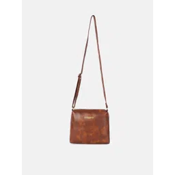 Bagsy Malone Tan Brown Structured Sling Bag-picture-38