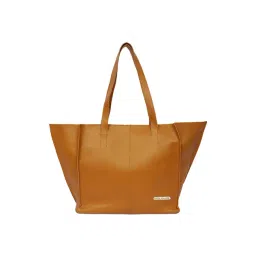 Bagsy Malone Tan Solid Medium Tote Handbag-picture-20