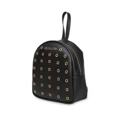 Bagsy Malone Women Black Solid Backpack image 3