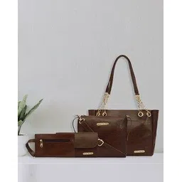 bagsy malone Women Set of 4 Croc-Embossed Shouder Bag-picture-26