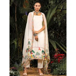 Baise Gaba Women Ethnic Motifs Printed Indie Prints Satin Kurta-picture-30