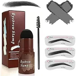 Bajajbeautyshop Professional Eyebrow Filler and Shaper Kit for Women and Men - Eyebrow Stamp, 2Pcs Eyebrow Brush, 3Pcs Stencils (NATURAL BLACK)-picture-11