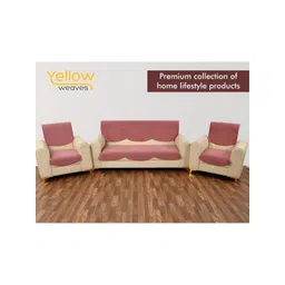 Bajo's Pink Solid Velvet Sofa Cover-picture-17