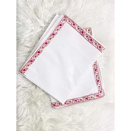 Bajo's White & Pink Set of 2 Ethnic Motifs Summer 300 GSM Single Bed Dohar-picture-26