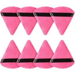 balaan's beauty bazar 8 Pc pink Color Traingle Shape Powder, Foundation Makeup Puffs-picture-14