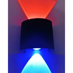 balaji Wallchiere Wall Lamp Up Down With Led Post Light Outdoor Lamp-1+1 Red-Blue Post Light Outdoor Lamp-picture-26