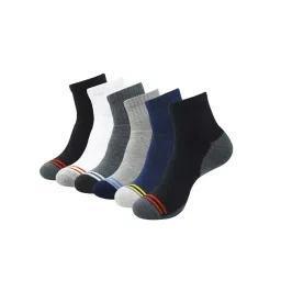 BALENZIA Cushioned Multicolor High Ankle Sports/Gym Socks - Pack of 6-picture-22
