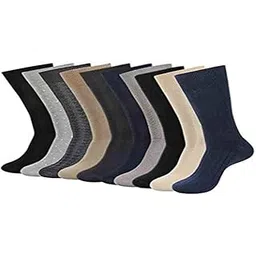 balenzia Men's Formal Crew Length Socks|Made with Fine Cotton (Pack of 10/1U)-picture-25