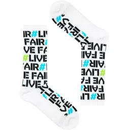 BALENZIA White Printed Crew Length/Calf Length Socks-picture-29