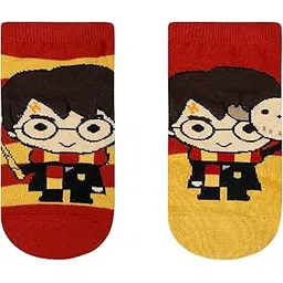 balenzia x Harry Potter Chibi Stripes & Colour Block Lowcut Socks for Women| Made with Cotton and Spandex Lowcut Ankle socks for women-picture-53
