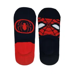 BALENZIA X Marvel The Amazing Spider-Man Navy & Red Printed Loafer/Invisible Socks - Pack of 2-picture-14