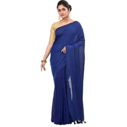 BALIKA TEXTILE Women Navy Blue Sarees-picture-14