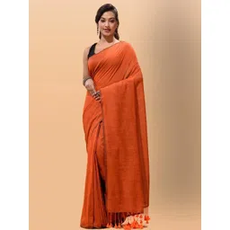 BALIKA TEXTILE Women Orange Sarees-picture-13
