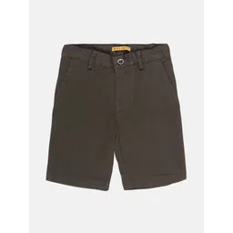Balista Boys Olive Green Solid Regular Shorts-picture-43