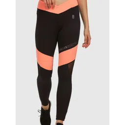 Baller Athletik Women Colourblocked V Waist Ankle Length Gym Tights-image-13