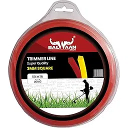 BALWAAN Krishi RED Trimmer Line 3mm 50mtr Sqaure | Suitable for All Types of Brush Cutter | Grass Trimmer | Nylon Rope | Accessory of Tap n Go-picture-31