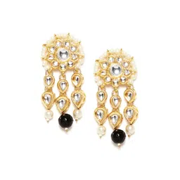 Bamboo Tree Jewels Gold-Toned Classic Half Hoop Earrings-picture-31