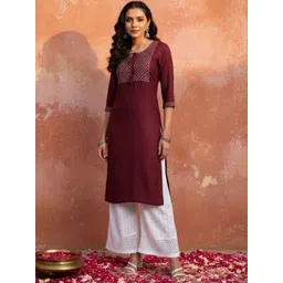 BAMSOM WEAR Women Yoke Design Regular Kurta with Palazzos-picture-35