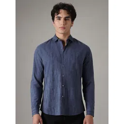 Banana Club Men Classic Slim Fit Opaque Printed Casual Shirt-picture-12