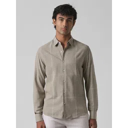 Banana Club Men Classic Windowpane Checks Checked Casual Shirt-picture-12