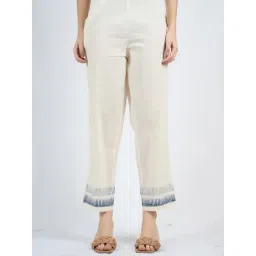 Banana Labs Blue Monochrome Edit Cotton Comb Geometric Pants-picture-47