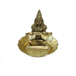 banaras box Pure Brass Mata Annapurna Devi Idol with Brass Plate for Home and Kitchen Temple Decorative Showpiece - 5 cm-picture-14