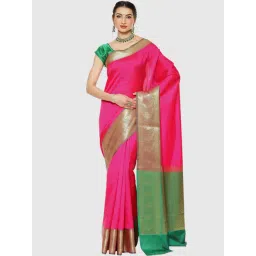 Banarasi Silk Works Pink Woven Saree With Unstitched Blouse-picture-46