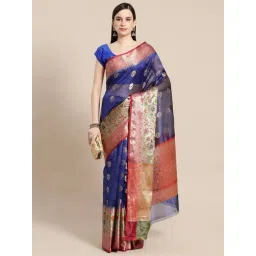 Banarasi Silk Works Woven Saree with Blouse-picture-37